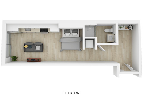 MERX Slabtown Apartments in Portland, Oregon Studio Floor Plan
